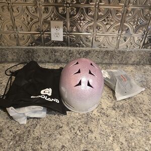 New Odoland Pink Sparkle Ski Helmet Snow & Goggles Safety Small Kids/ Young Adu